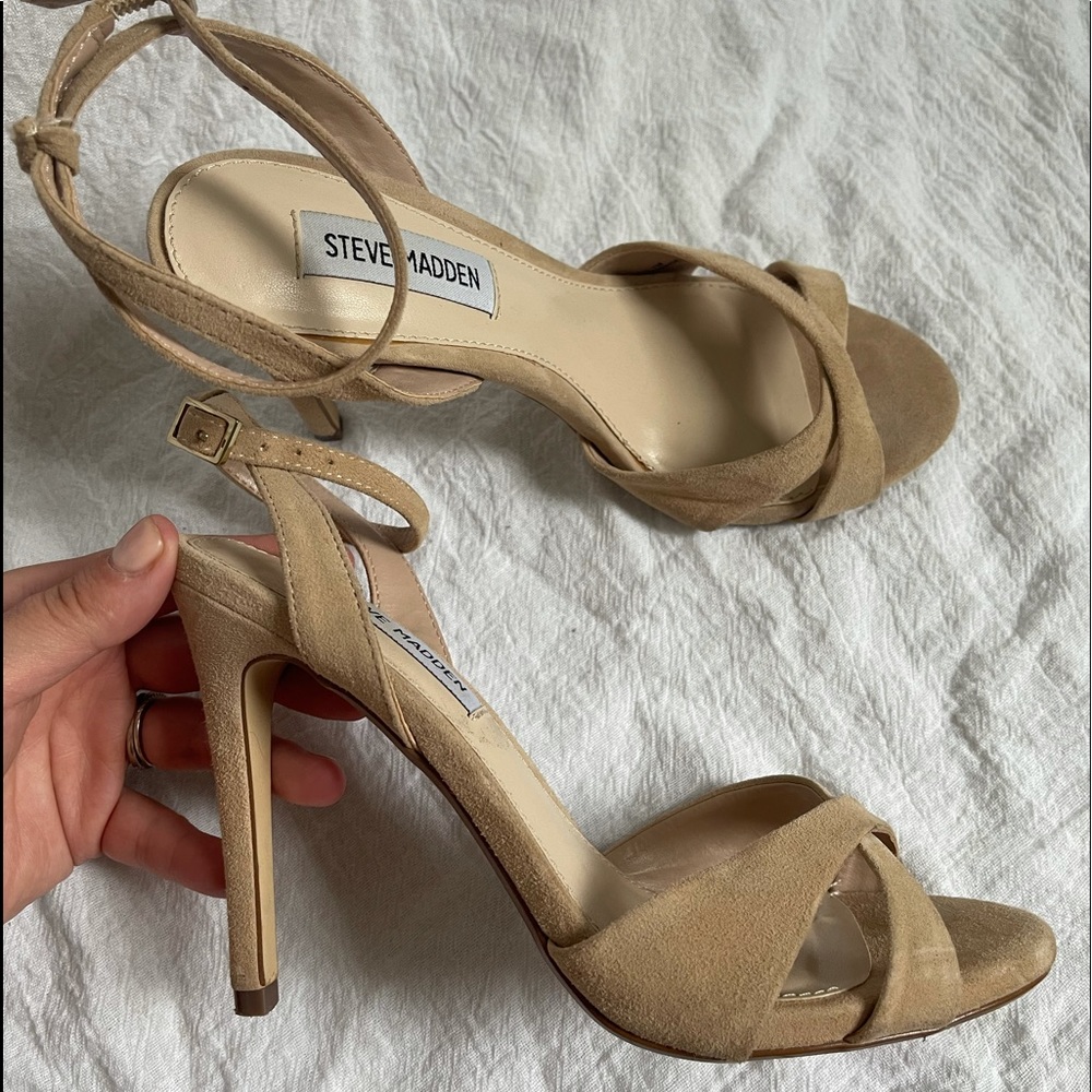 Sexy nude straps heels sandals